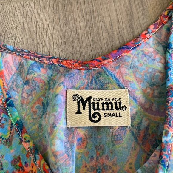 Show Me Your Mumu Multicolor Top Blouse Tank S. F - Picture 5 of 8